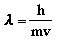 de Broglie's equation